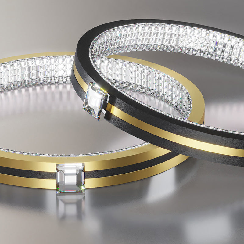 Kreisförmige Semi-Flush-Mount-Licht-Halterung Acryl Moderne Bündig-Halterung Deckenleuchte