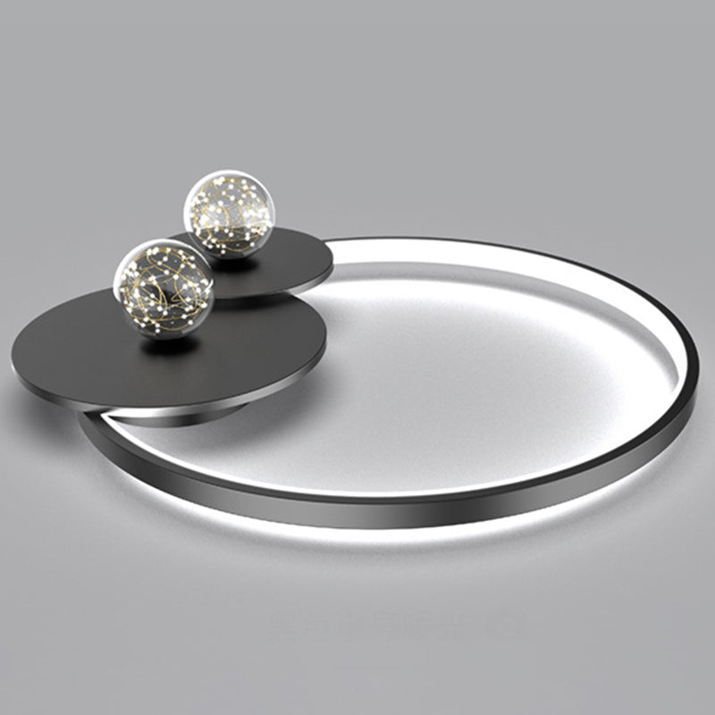 Luminaires de plafond encastrés modernes en acrylique, cercle encastré pour chambre à coucher