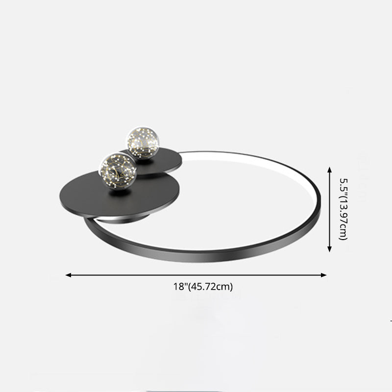 Luminaires de plafond encastrés modernes en acrylique, cercle encastré pour chambre à coucher