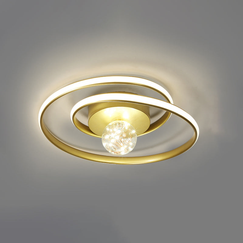 Luminaires de plafond encastrés modernes en acrylique, cercle encastré pour chambre à coucher