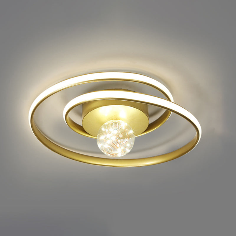 Luminaires de plafond encastrés modernes en acrylique, cercle encastré pour chambre à coucher