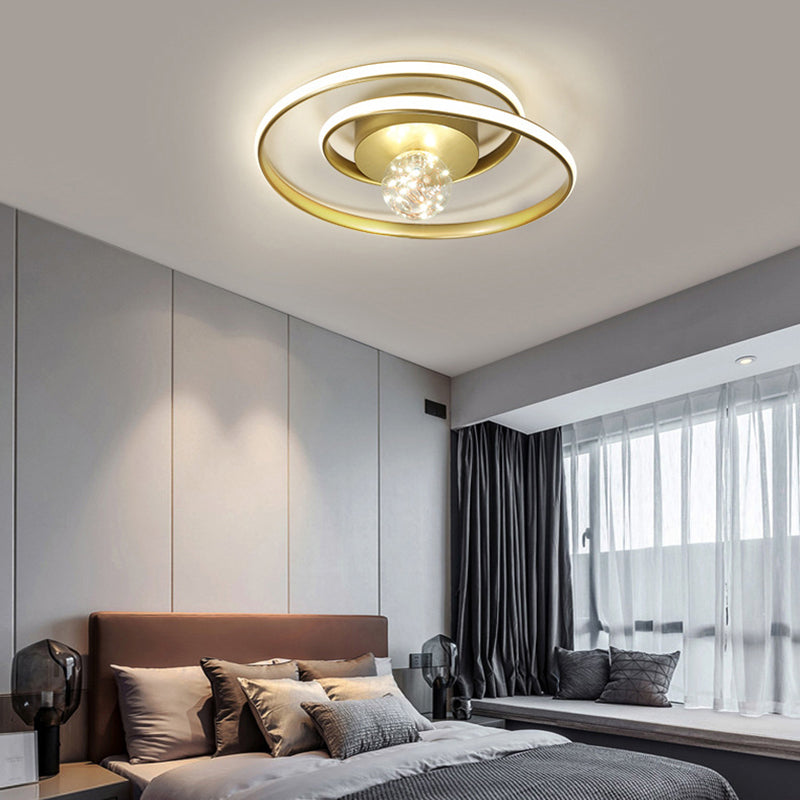 Luminaires de plafond encastrés modernes en acrylique, cercle encastré pour chambre à coucher