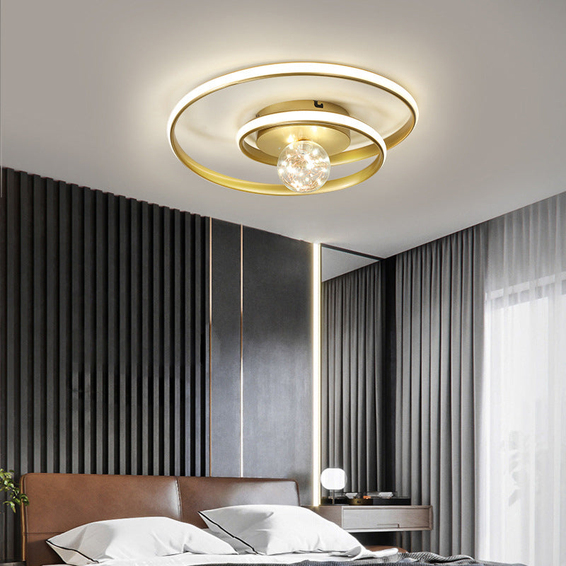 Luminaires de plafond encastrés modernes en acrylique, cercle encastré pour chambre à coucher