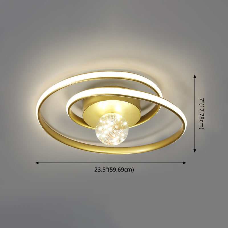 Luminaires de plafond encastrés modernes en acrylique, cercle encastré pour chambre à coucher