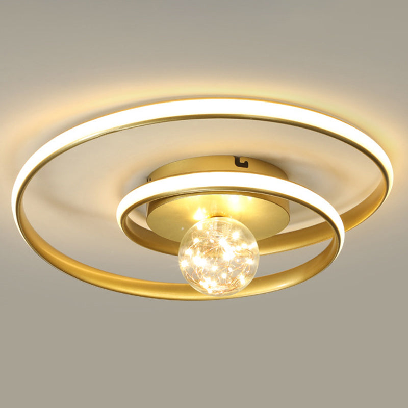 Luminaires de plafond encastrés modernes en acrylique, cercle encastré pour chambre à coucher