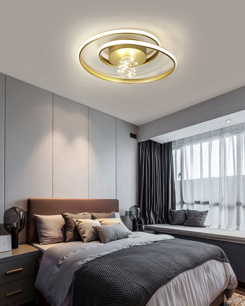Luminaires de plafond encastrés modernes en acrylique, cercle encastré pour chambre à coucher