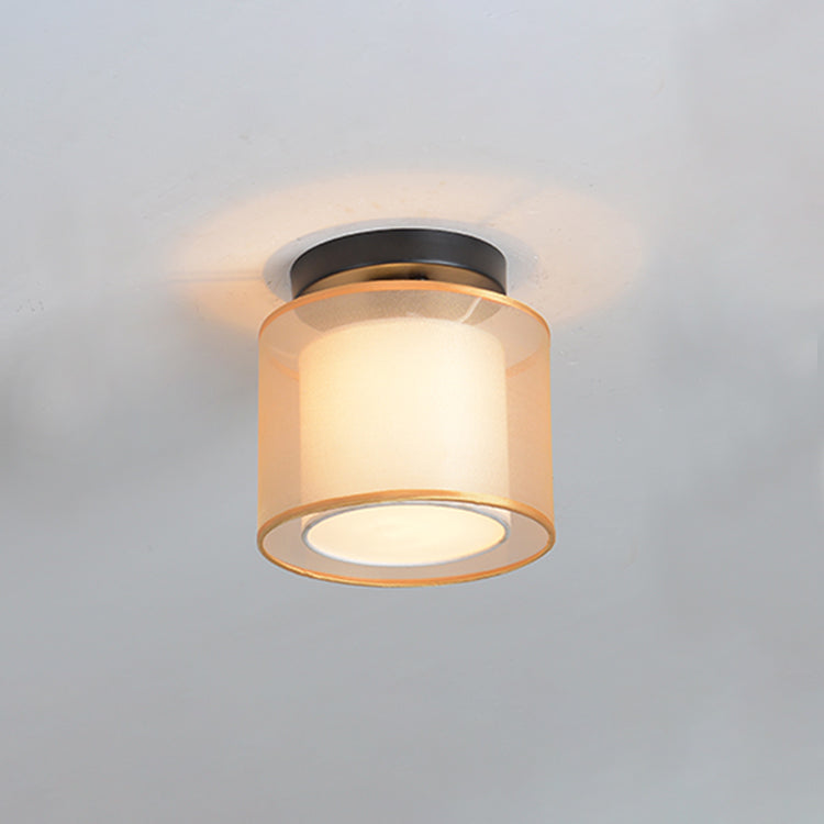 Luz de techo geométrico de oro de la luz de tela minimalista de tela de tela de tela de montaje de montaje de techo de la luz del techo