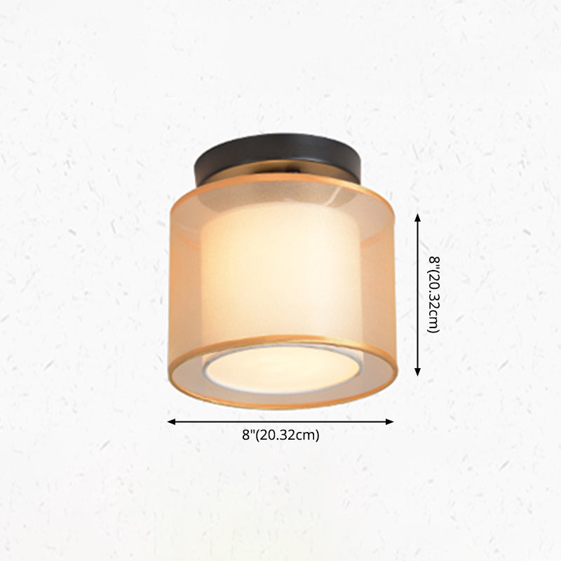 Luz de techo geométrico de oro de la luz de tela minimalista de tela de tela de tela de montaje de montaje de techo de la luz del techo