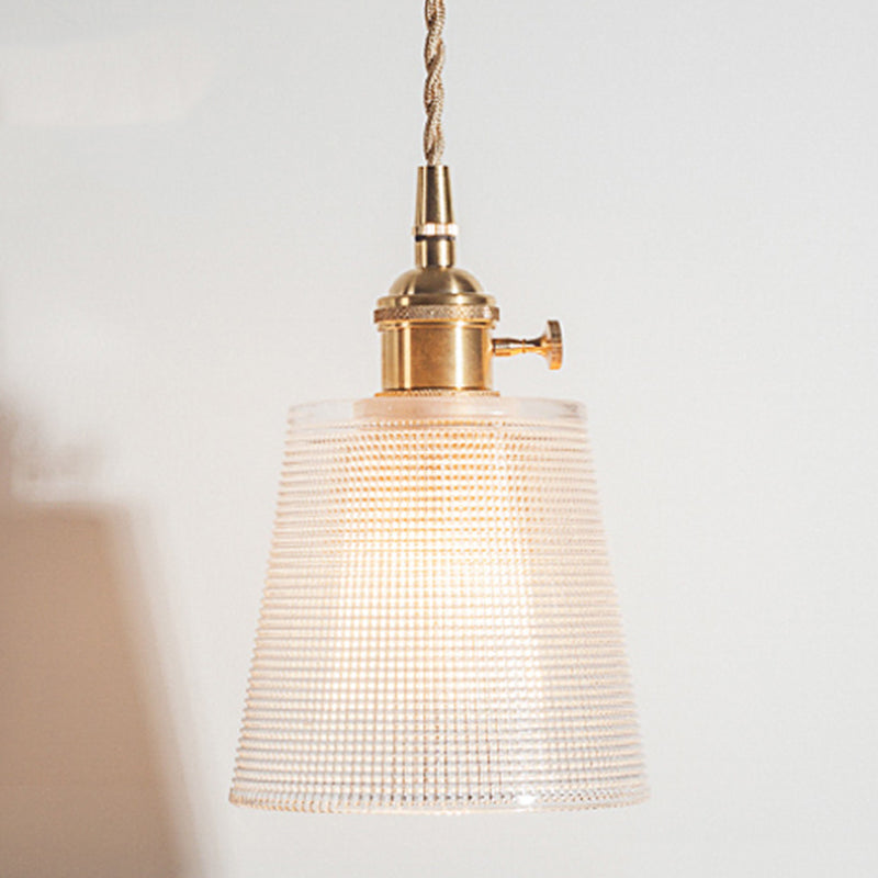 Transparent Glass Modern Simple Style Dinning Room One Head Hanging Lamp Kit