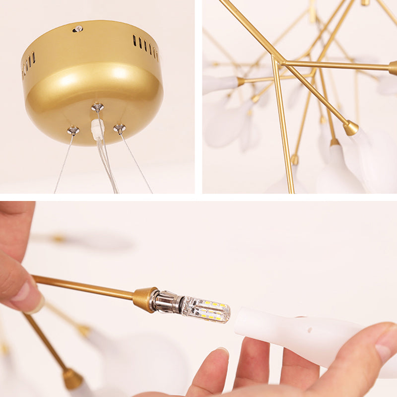 Branch Chandelier Light Farmture Moderne designer Acryl hangerverlichting voor restaurant