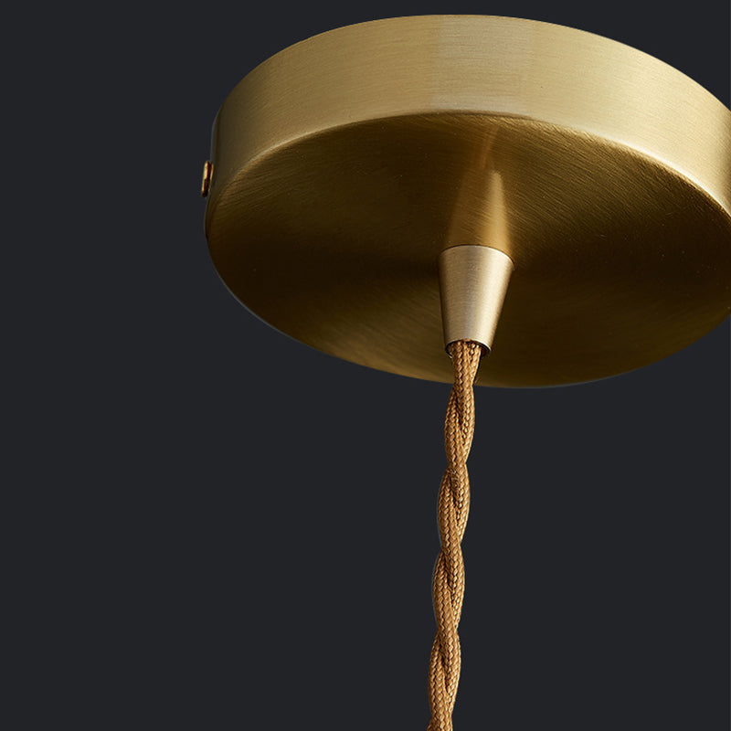 Kugelförmige Nachtpendel -Lampe Kristall 1 Kopf Minimalistisch hängende Licht in Gold
