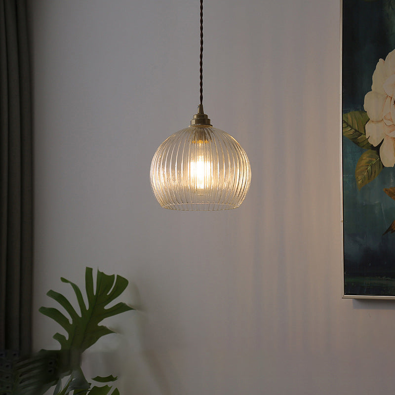 Zeitgenössische einfache Ein leichte Glasschale Esszimmer Schlafzimmer Anhänger Beleuchtung
