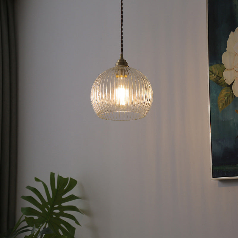 Zeitgenössische einfache Ein leichte Glasschale Esszimmer Schlafzimmer Anhänger Beleuchtung