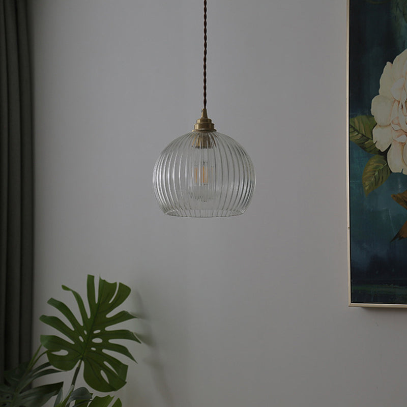 Zeitgenössische einfache Ein leichte Glasschale Esszimmer Schlafzimmer Anhänger Beleuchtung