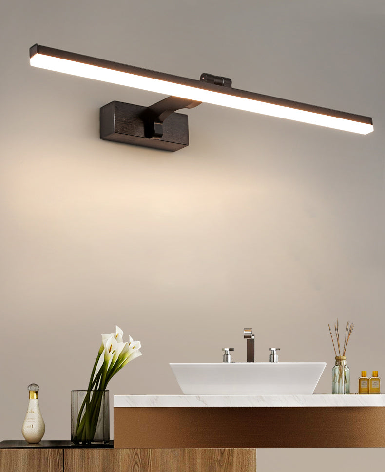 Lampada montata a parete lineare in metallo Nordic-style LED Black Light Sconce