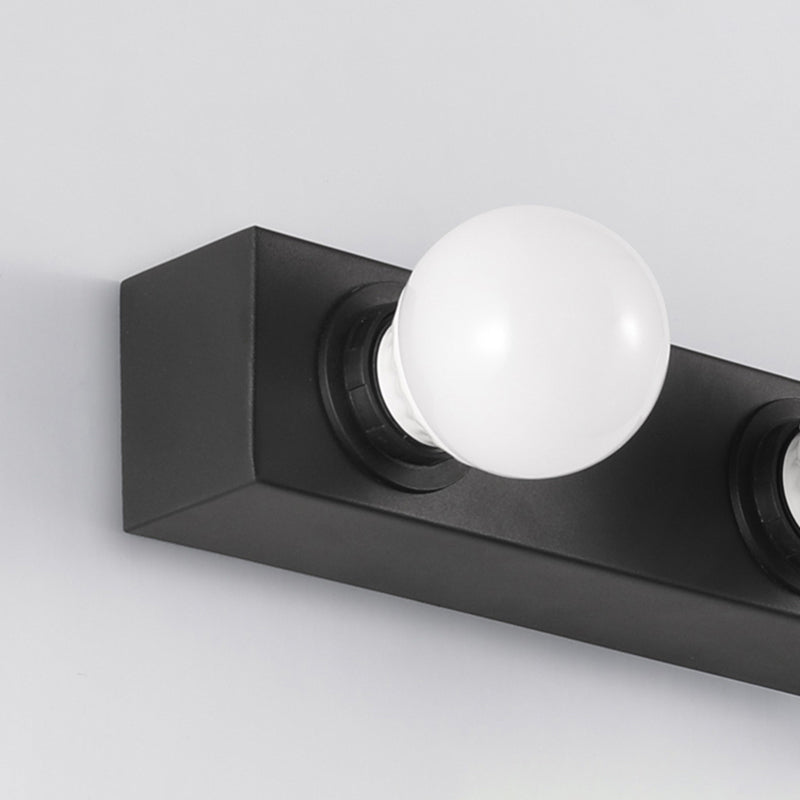 Metall Rechteck -Wand montiert Licht zeitgenössischer Stil schwarzer Wandleuchtenbeleuchtung