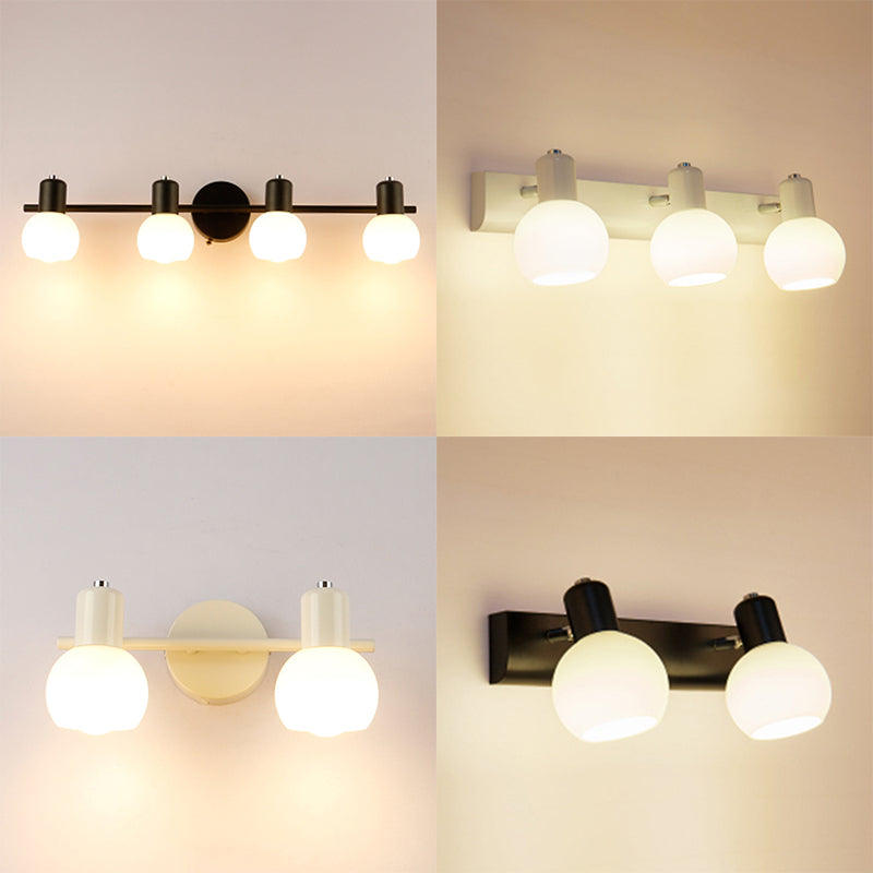 Luminaire d'éclairage en forme de balle Simplicité style luminaire mural métallique