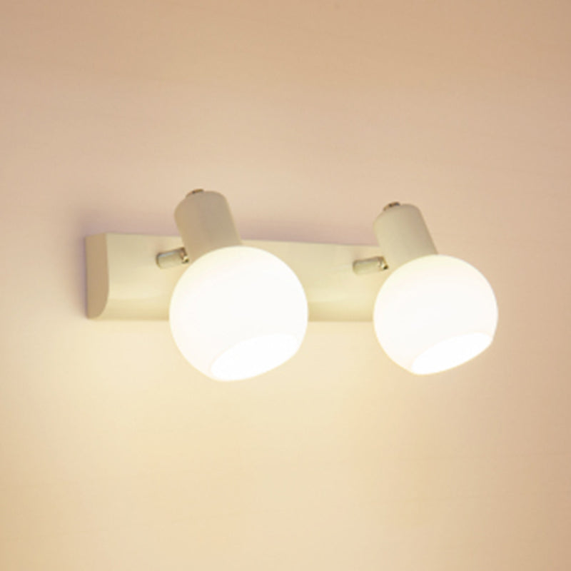 Luminaire d'éclairage en forme de balle Simplicité style luminaire mural métallique