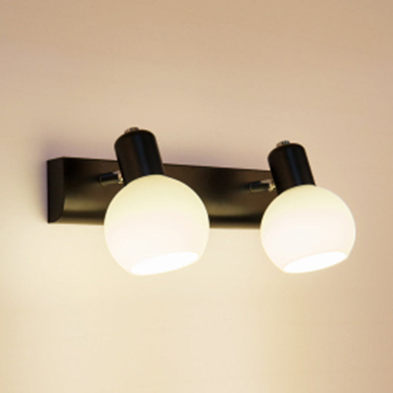 Luminaire d'éclairage en forme de balle Simplicité style luminaire mural métallique