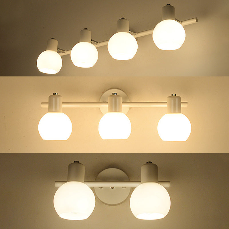 Luminaire d'éclairage en forme de balle Simplicité style luminaire mural métallique