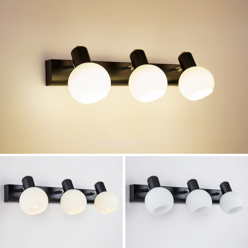 Luminaire d'éclairage en forme de balle Simplicité style luminaire mural métallique