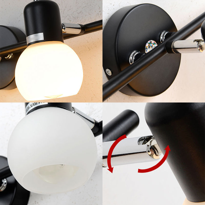 Luminaire d'éclairage en forme de balle Simplicité style luminaire mural métallique