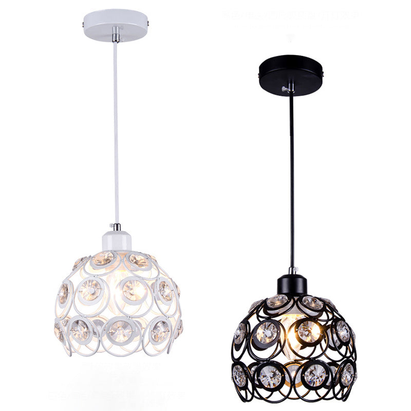 Globe hanger lamp Modern Crystal 1-Light bedhanging van beddenverlamptemature