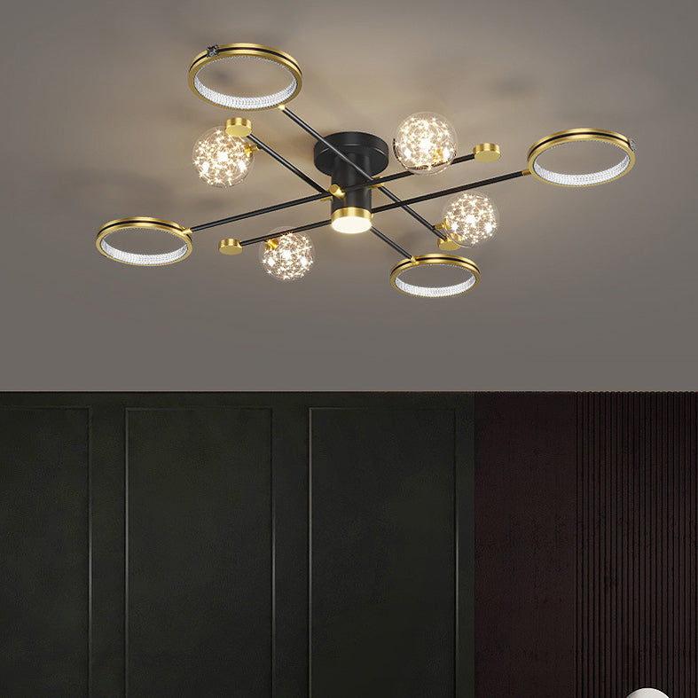 Kreisförmige Semi-Flush-Mount-Licht-Halterung Acryl Moderne Bündig-Halterung Deckenleuchte