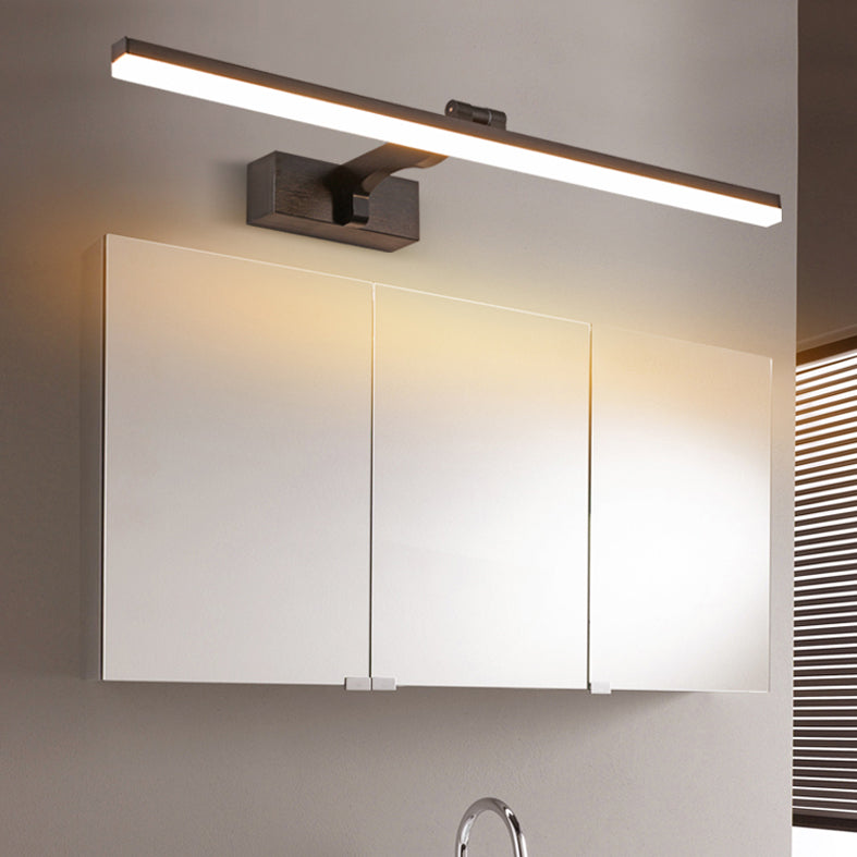Lampada montata a parete lineare in metallo Nordic-style LED Black Light Sconce