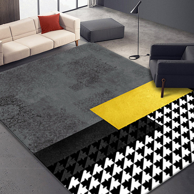 Individuality Modern Area Rug Luxurious Geometry Carpet Non-Slip Backing Carpet for Home Decoration