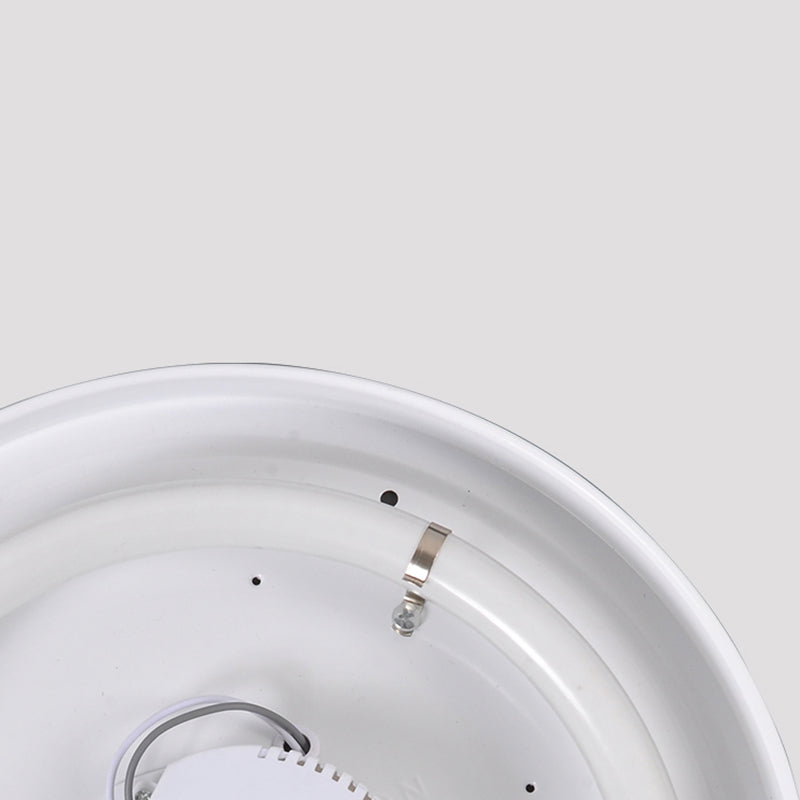 Silver Circular LED Ceiling Light in Modern Concise Style Aluminium Flush Mount with Acrylic Shade