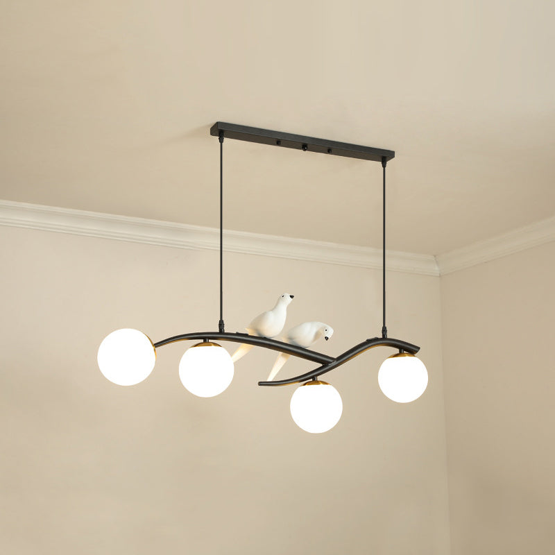 Modern Pendant Lighting for Kitchen Island Linear Island Lighting in Black