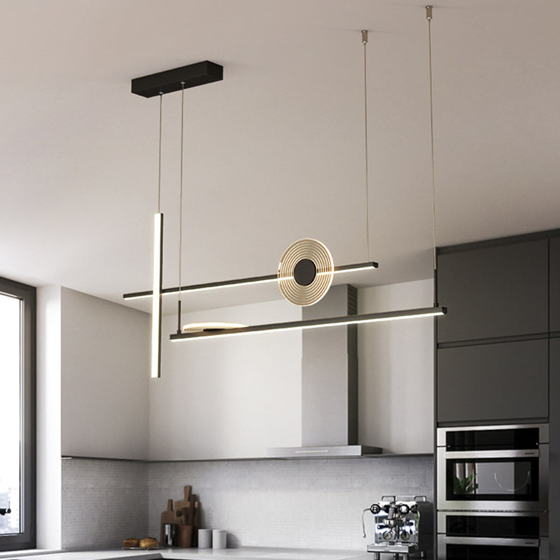 Éclairage de l'île contemporaine LIGNELLE LIGNIFICATION LEUR LEUR LEUR