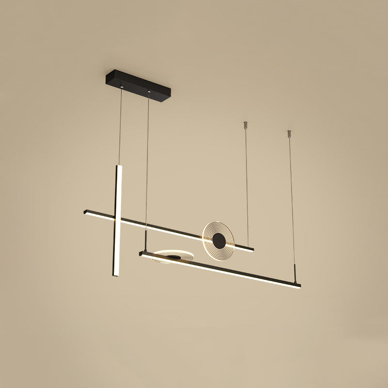 Éclairage de l'île contemporaine LIGNELLE LIGNIFICATION LEUR LEUR LEUR