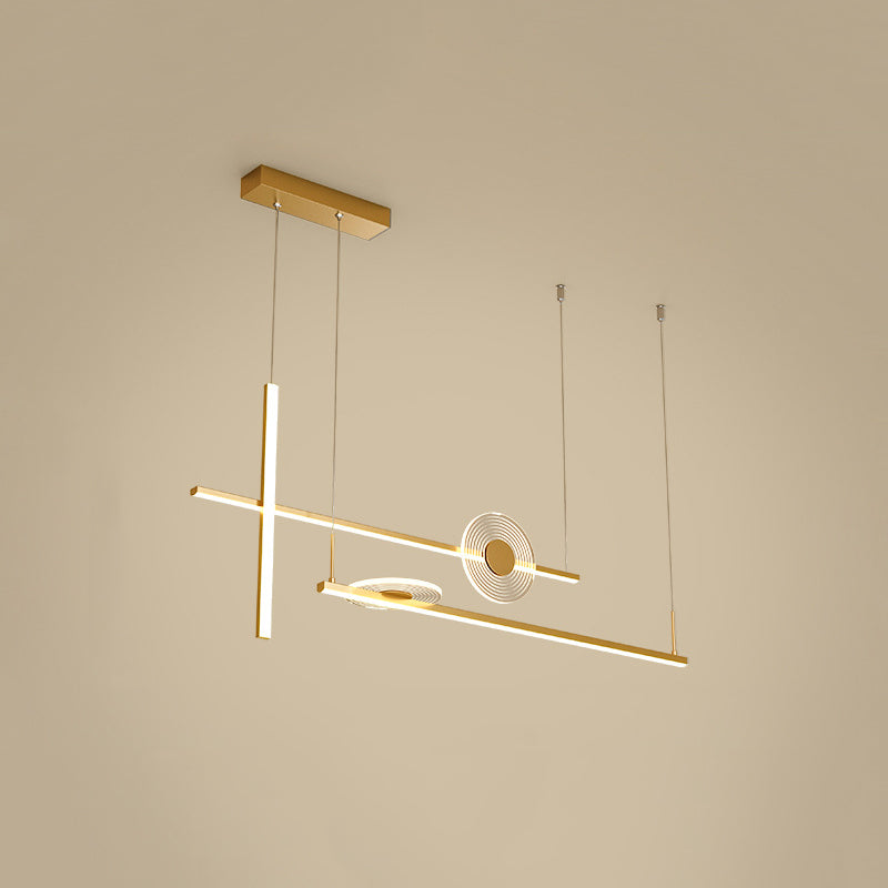 Éclairage de l'île contemporaine LIGNELLE LIGNIFICATION LEUR LEUR LEUR