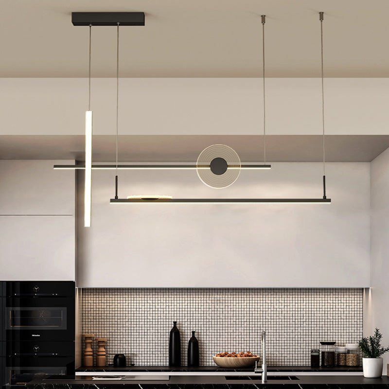 Éclairage de l'île contemporaine LIGNELLE LIGNIFICATION LEUR LEUR LEUR