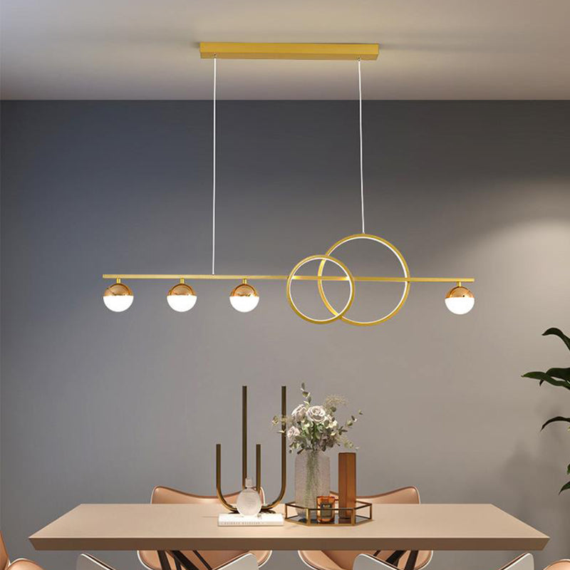 Modern Pendant Chandelier Linear Island Lighting Hanging Island Lights Glass Island Pendants