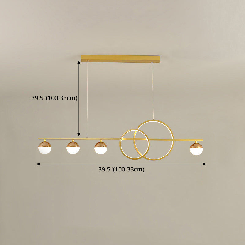 Modern Pendant Chandelier Linear Island Lighting Hanging Island Lights Glass Island Pendants