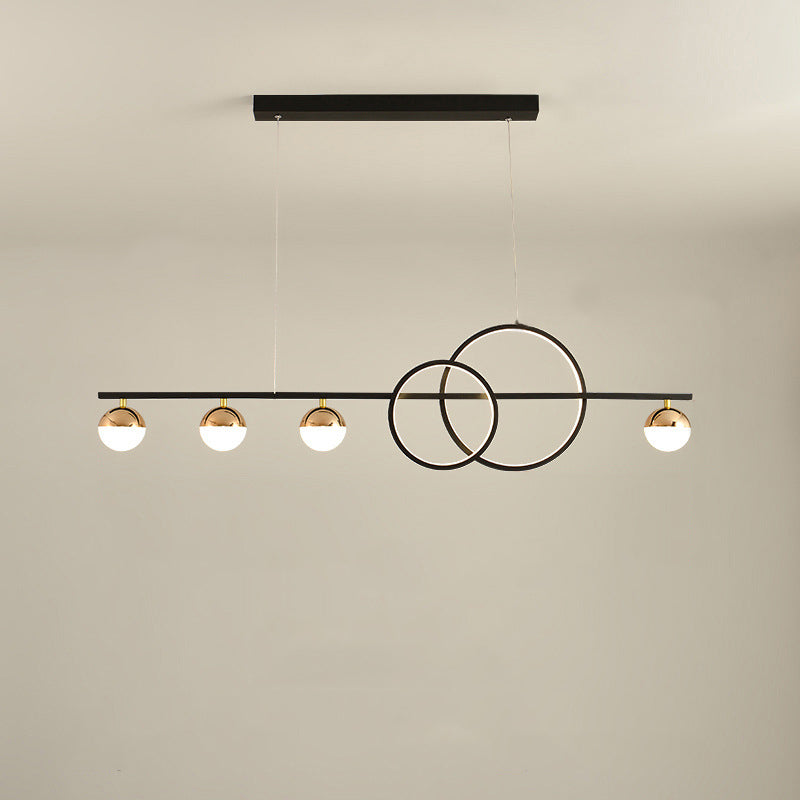 Modern Pendant Chandelier Linear Island Lighting Hanging Island Lights Glass Island Pendants