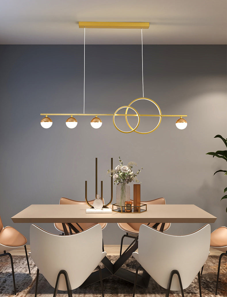 Modern Pendant Chandelier Linear Island Lighting Hanging Island Lights Glass Island Pendants