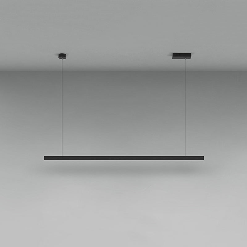 Luci a sospensione contemporanea per l'illuminazione dell'isola lineare di cucina Luce a sospensione in nero