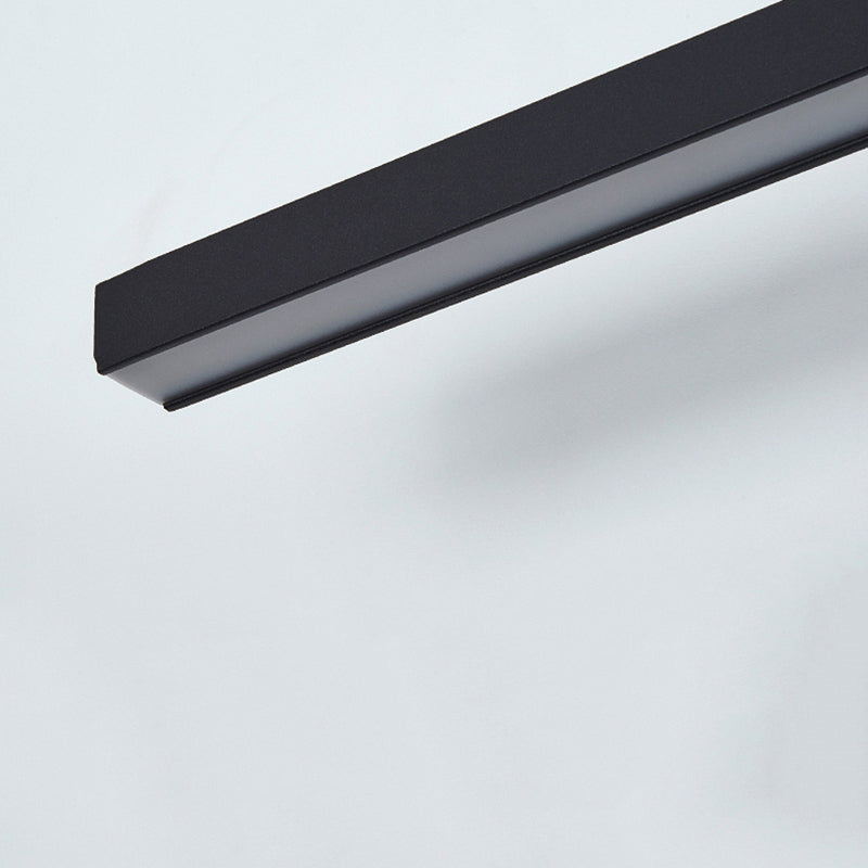 Luci a sospensione contemporanea per l'illuminazione dell'isola lineare di cucina Luce a sospensione in nero