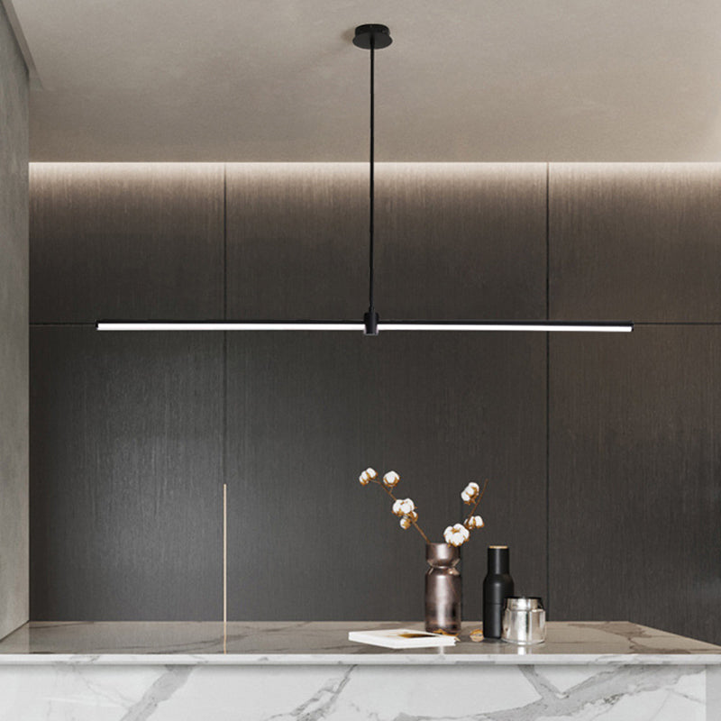 Modern Pendant Lighting for Kitchen Island Linear Island Lighting in Metal