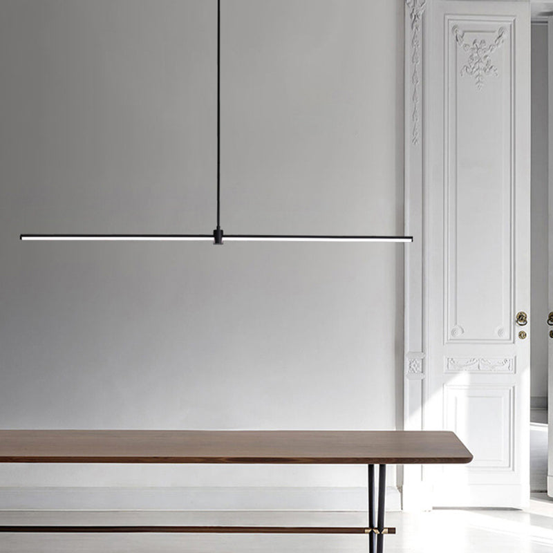 Modern Pendant Lighting for Kitchen Island Linear Island Lighting in Metal