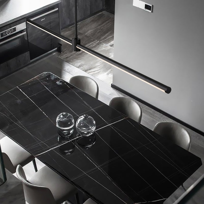 Modern Pendant Lighting for Kitchen Island Linear Island Lighting in Metal