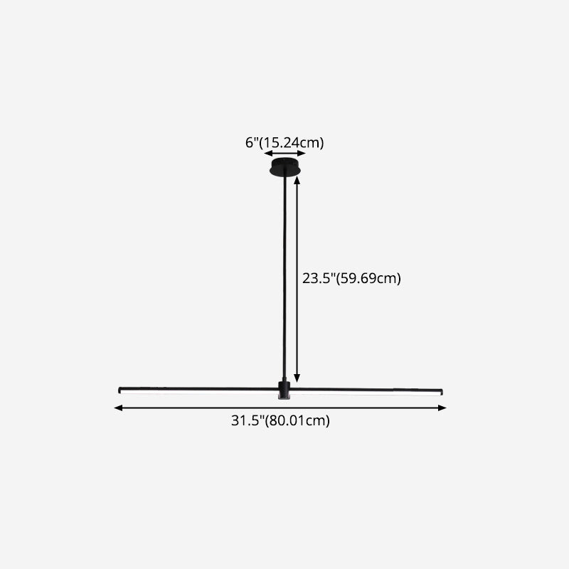 Modern Pendant Lighting for Kitchen Island Linear Island Lighting in Metal