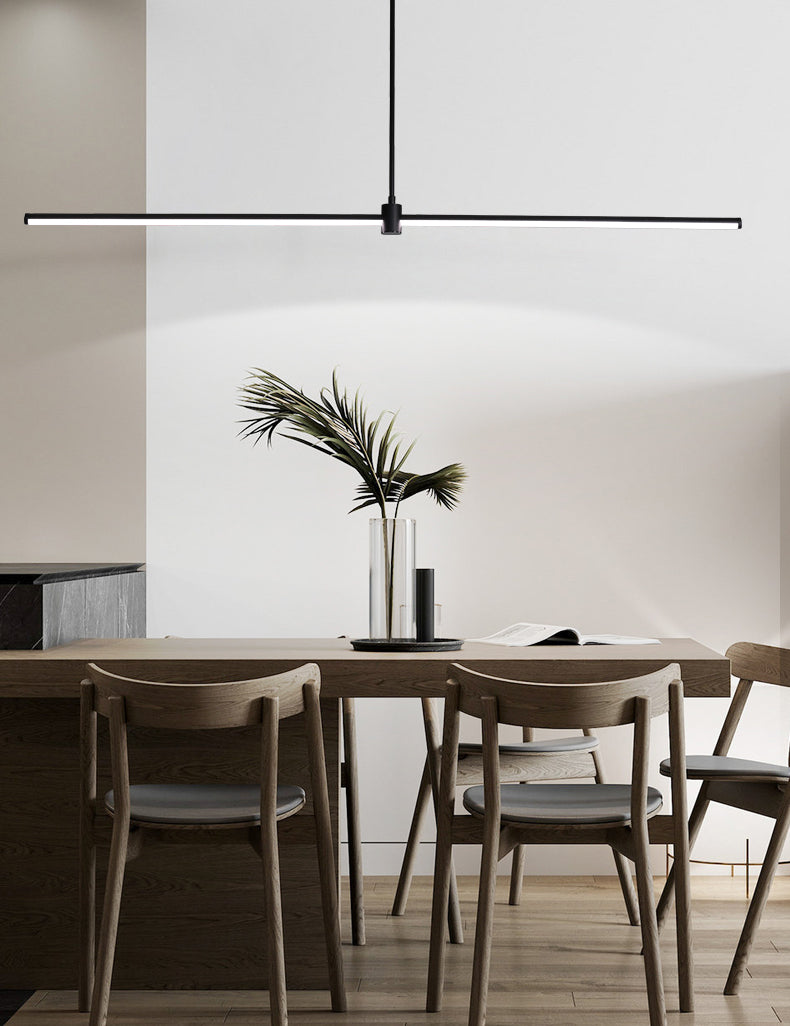 Modern Pendant Lighting for Kitchen Island Linear Island Lighting in Metal