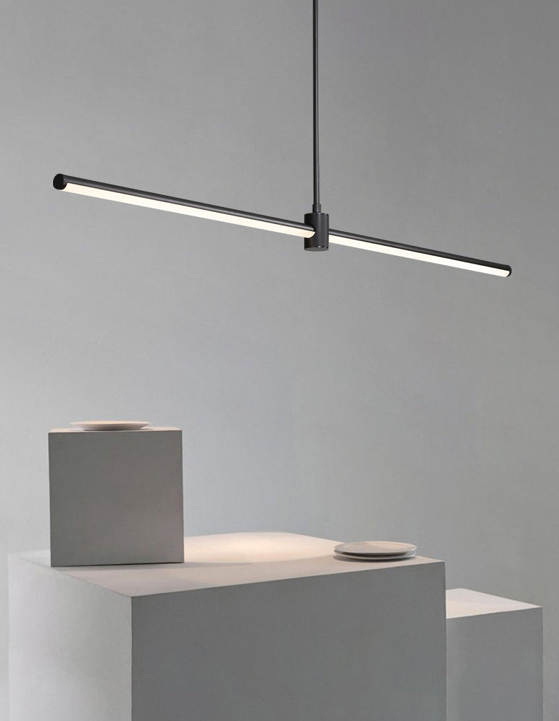 Modern Pendant Lighting for Kitchen Island Linear Island Lighting in Metal