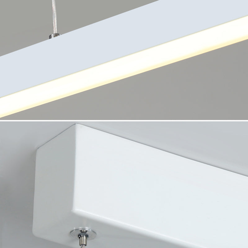 Lámpara moderna de lámpara lineal iluminación lineal lámpara de araña moderna en negro