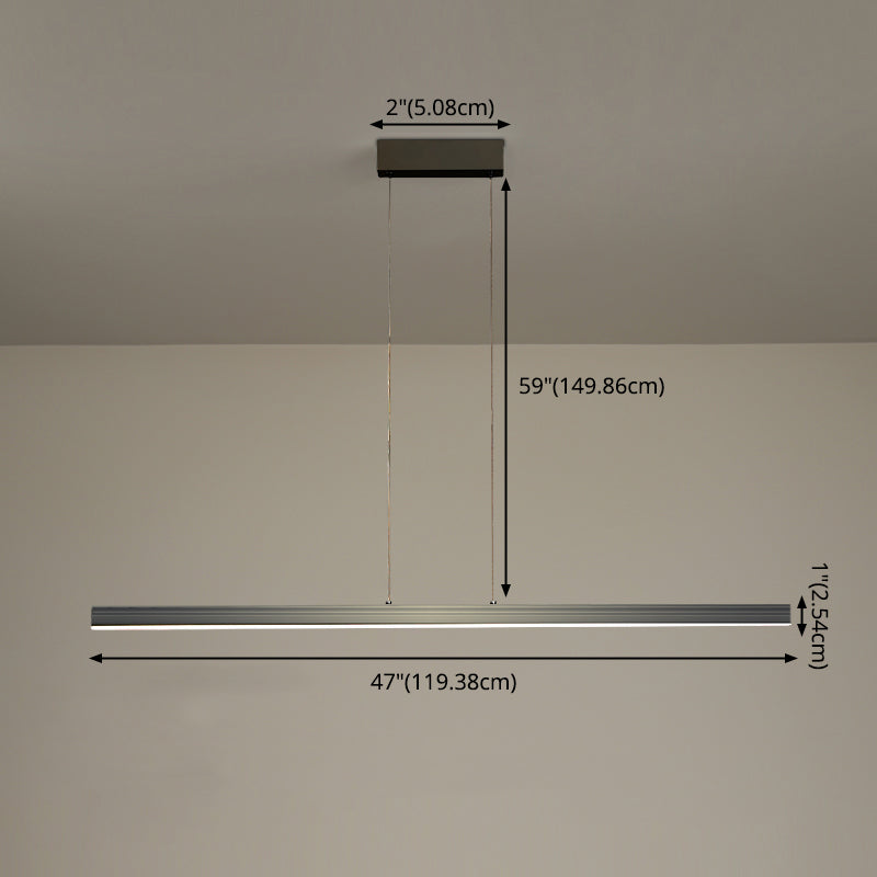 Lámpara moderna de lámpara lineal iluminación lineal lámpara de araña moderna en negro